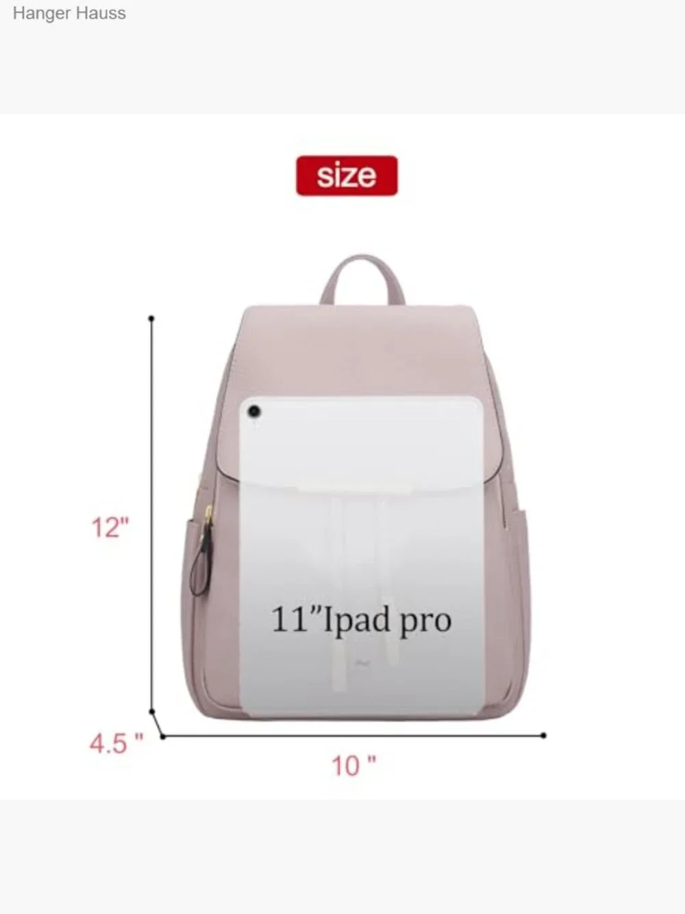 Vegan Leather Backpack Purse with Pockets, Travel Daypack